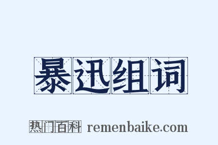 暴迅组词是什么意思的图片